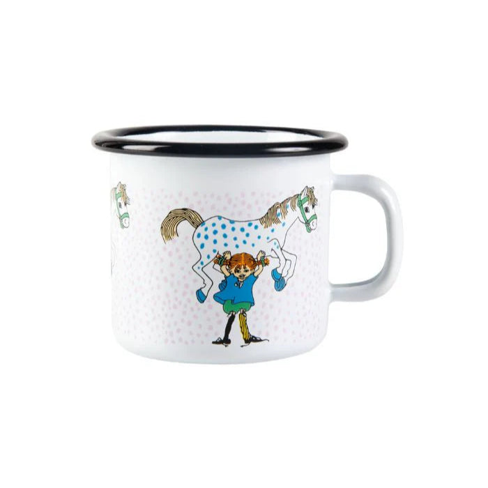 Muurla Emaille-Becher Pippi Langstrumpf & das Pferd - 250ml