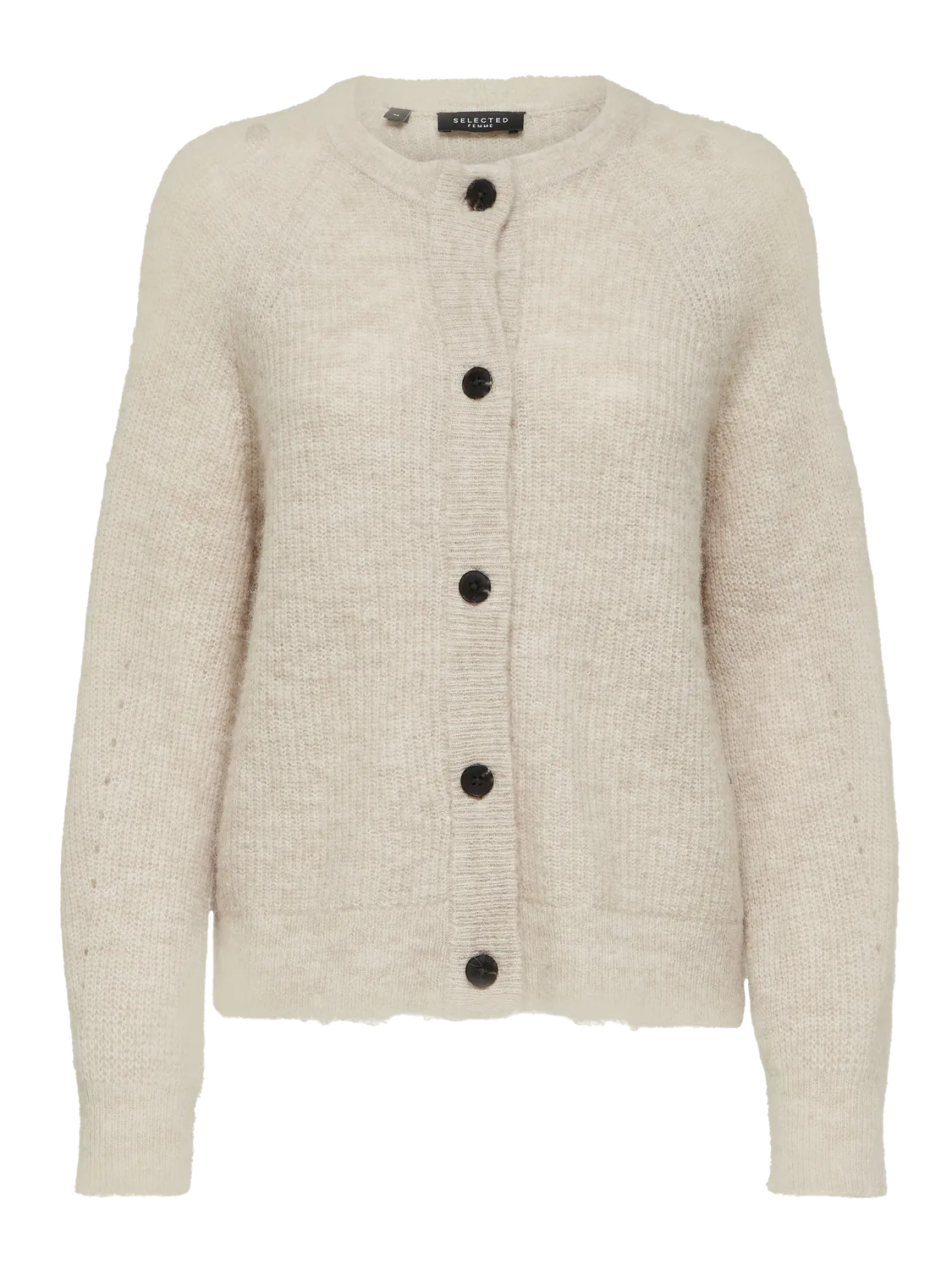 Selected Femme Lulu Strickjacke - Birch Melange