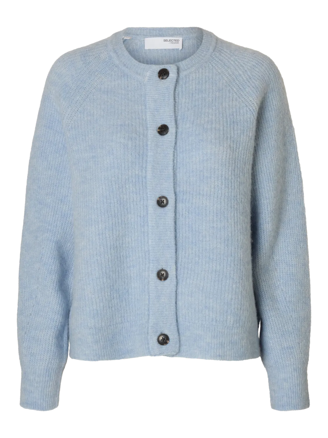 Selected Femme Lulu Strickjacke - Cashmere Blue Melange