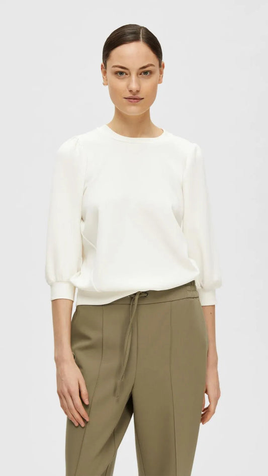 Selected Femme Tenny Sweatshirt - Snow White