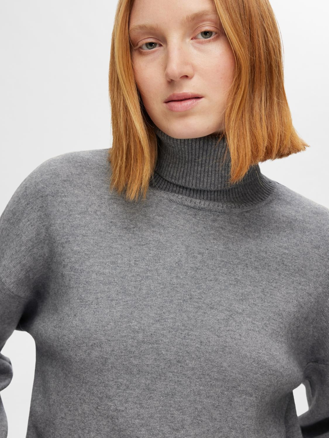 Selected Femme Kamma Pullover- Grey Melange