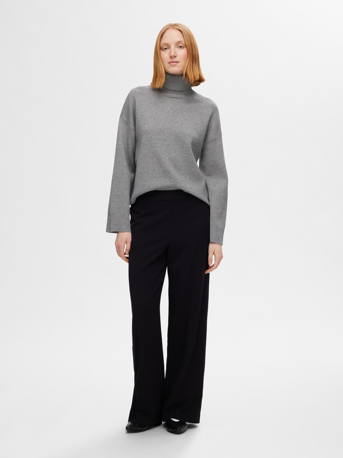 Selected Femme Kamma Pullover- Grey Melange