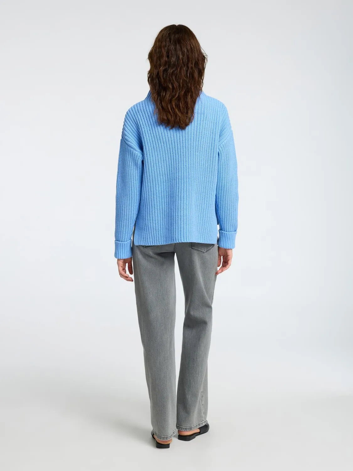 Selected femme Selma Strickpullover cornflower blue