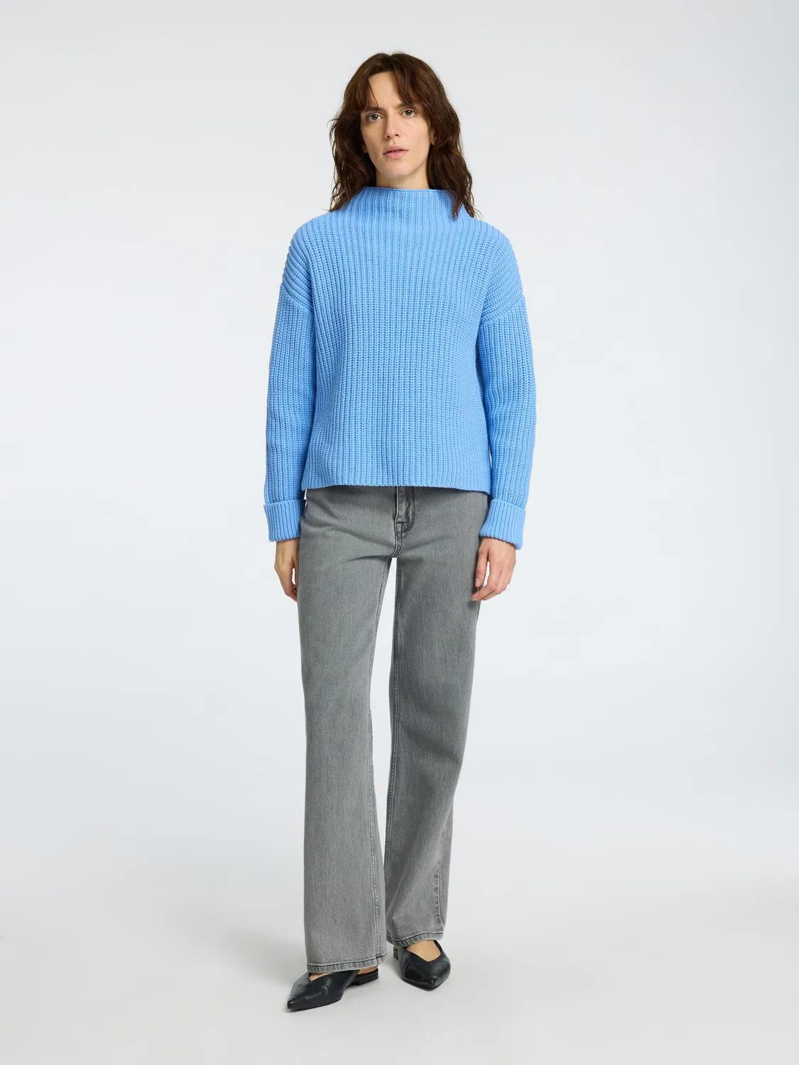 Selected femme Selma Strickpullover cornflower blue